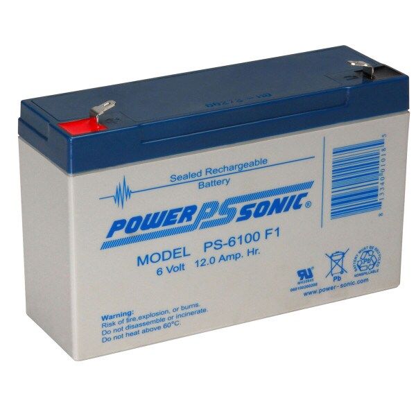 Main product image for Power-Sonic PS-6100 F1 Sealed Lead Acid Battery 140-356